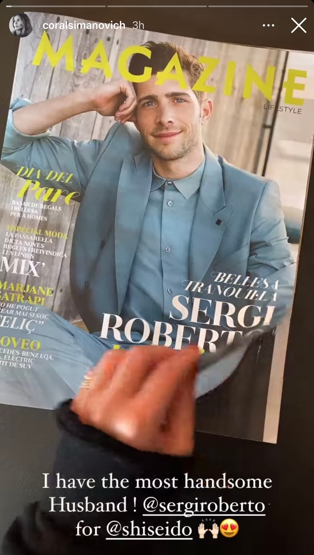 La pareja de Sergi Roberto presume la nueva profesión como modelo del jugador