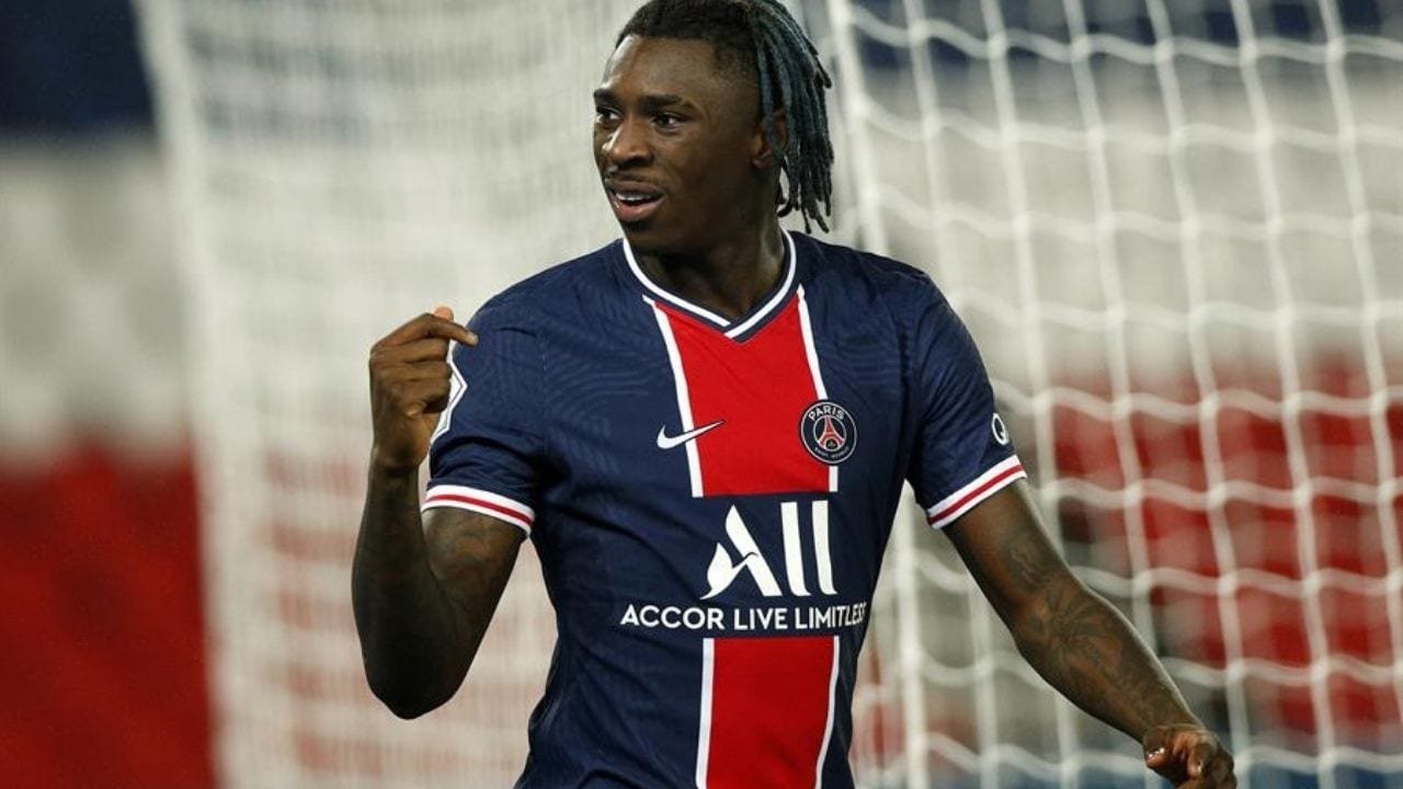 El ariete del PSG, Moise Kean, aislado tras dar positivo del coronavirus