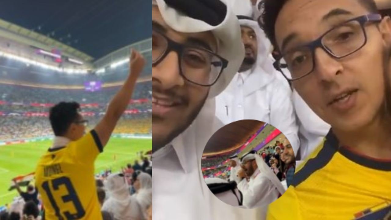 Bronca de un hincha de Qatar con un ecuatoriano por provocativo gesto que acabó en reconciliación