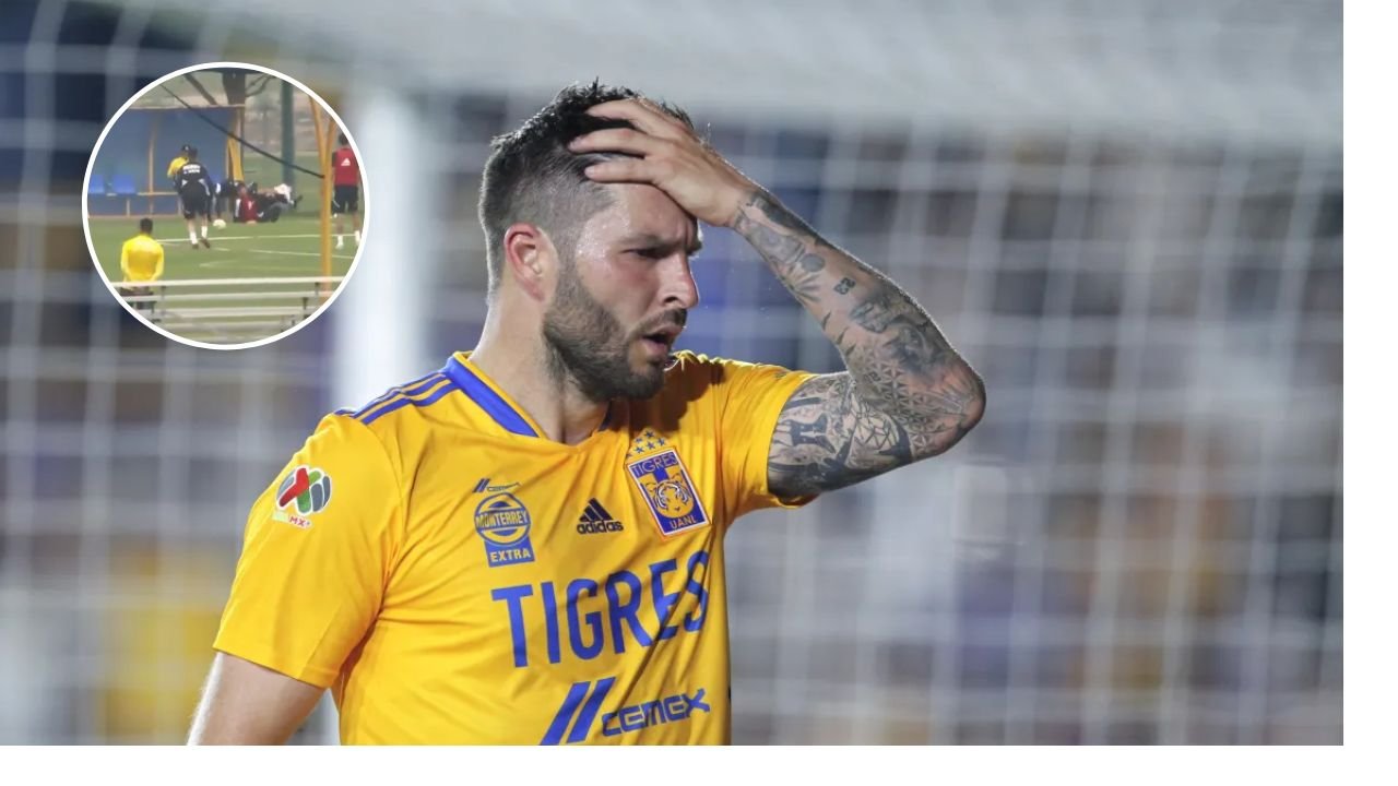 Gignac a punto de lesionar a compañero de Tigres previo al duelo vs Motagua