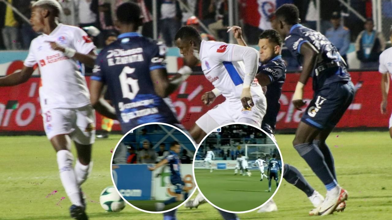 Los dos posibles penales que Said Martínez no pitó en la final Olimpia vs Motagua