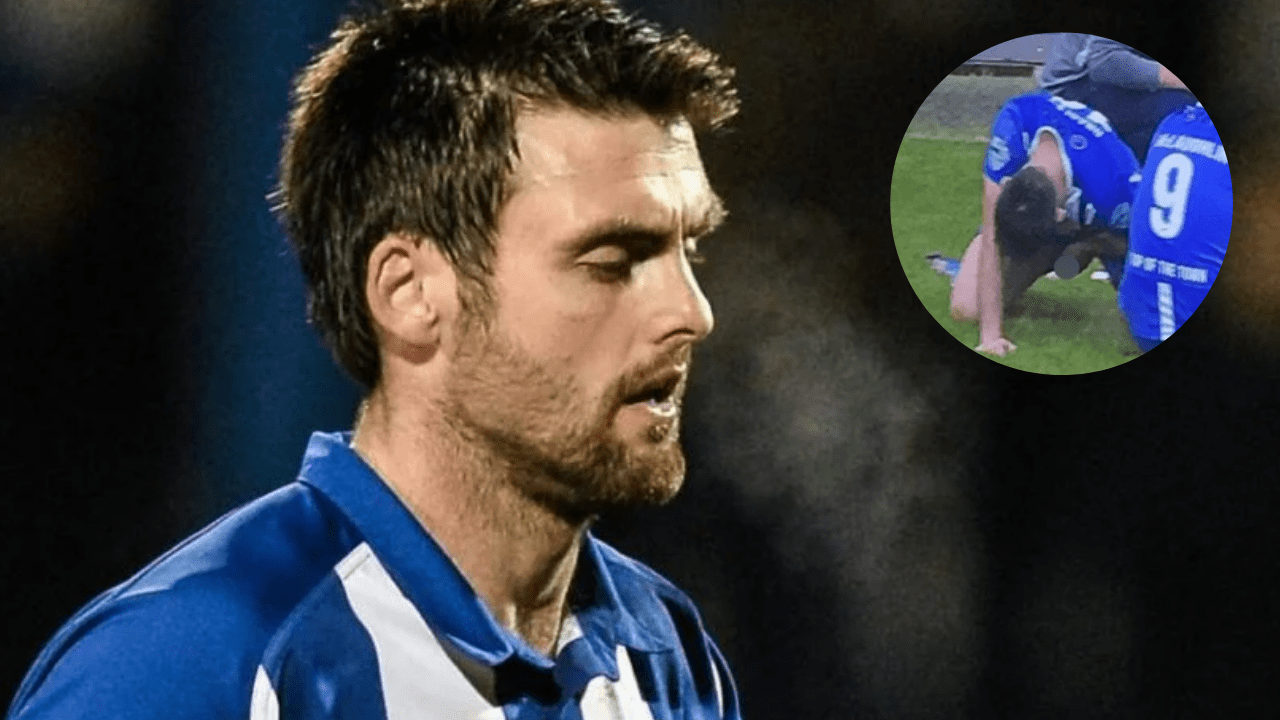 Seis partidos de sanción para el futbolista Eoin Bradley por ¡orinar sobre el césped!