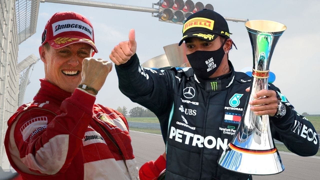 91 Triunfos de ébano, 91 de marfil, Hamilton iguala récord de Schumacher