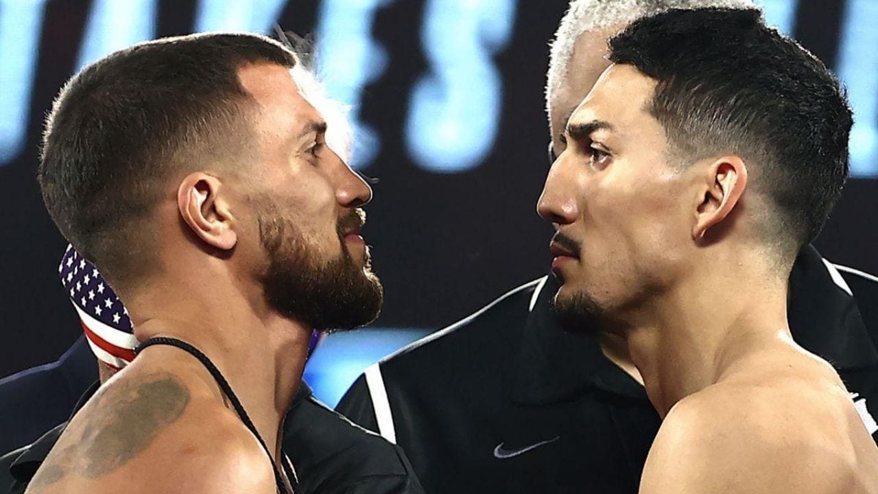 El cara a cara en el pesaje de Teofimo-Lomachenko
