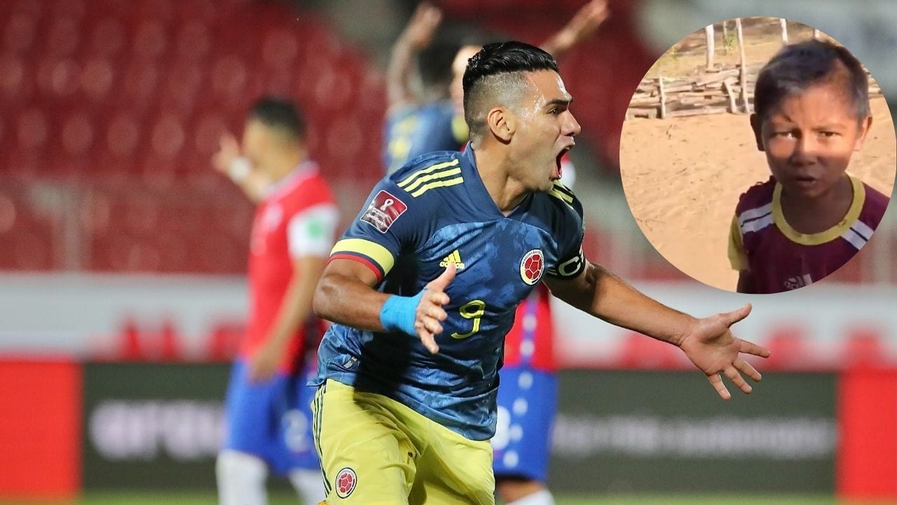 Niño sorprende en redes al narrar gol de Radamel Falcao con Colombia