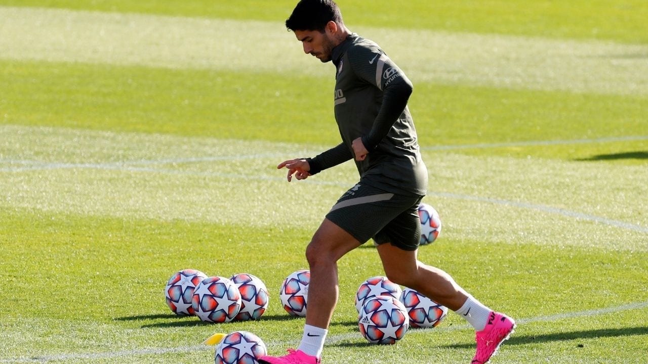 Luis Suárez es duda para el once del Atlético en su duelo de Champions League este martes