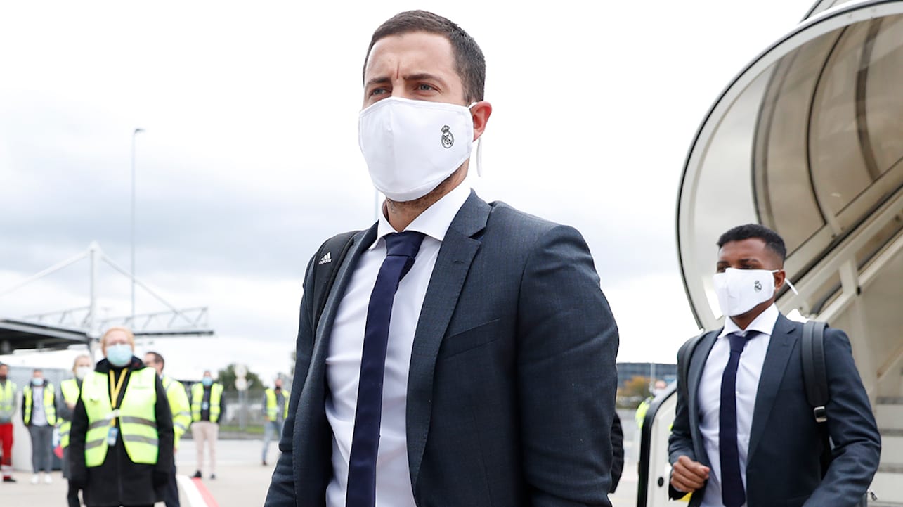 Con Hazard a la cabeza, Real Madrid aterriza en alemania para su duelo ante el Mönchengladbach