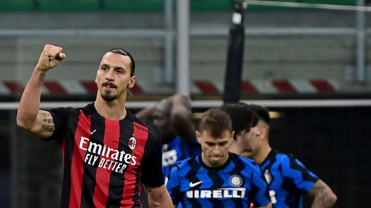 Doblete de Zlatan en triunfo del Milan ante el Inter