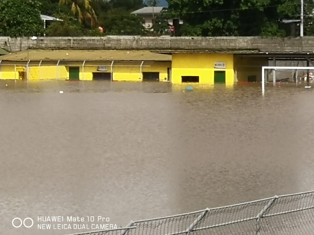 ¡Terrible! estadio Humberto Micheletti inundado por la tormenta tropical Eta