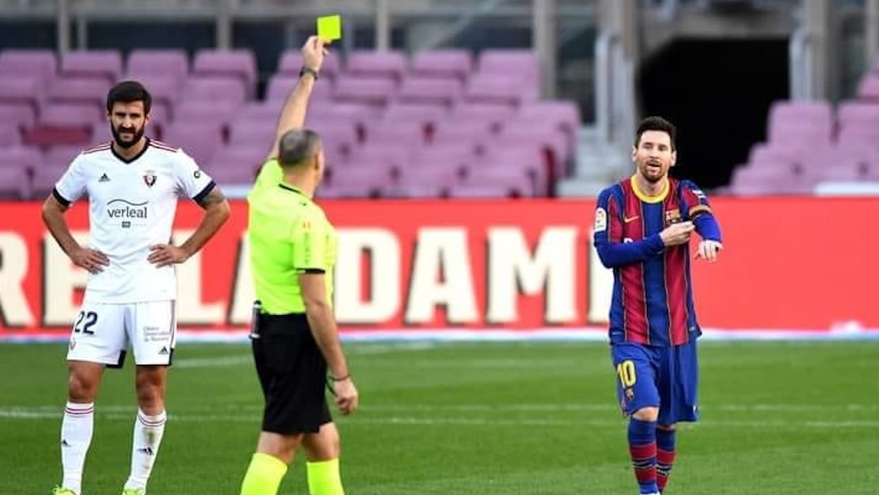 Barcelona presenta un escrito ante Competición por la tarjeta mostrada a Lionel Messi
