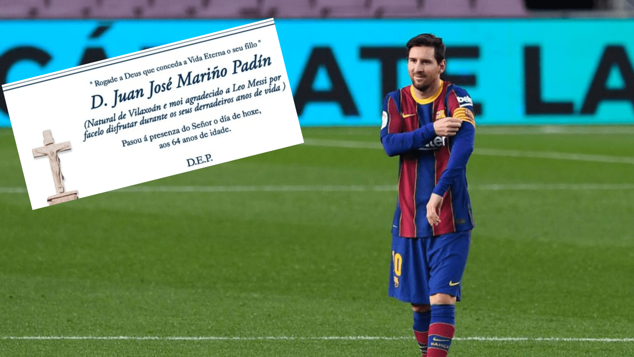 Hombre dedica su obituario a Lionel Messi por hacerlo disfrutar sus últimos años de vida