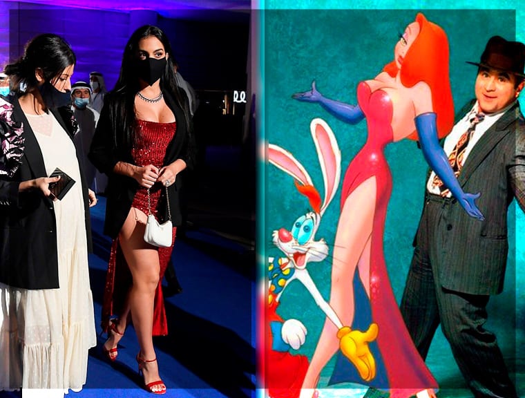 ¡Sexy look!: Georgina Rodríguez sorprende con su look de "Jessica Rabbit" y el mensaje para Cristiano Ronaldo