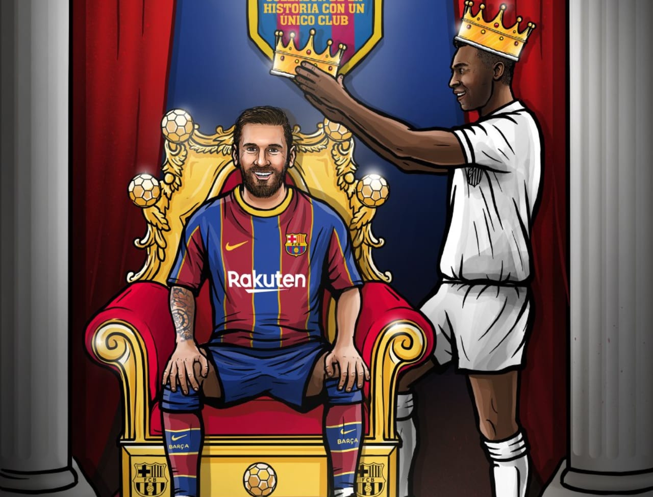 Lionel Messi iguala a Pelé como máximo anotador de un mismo club