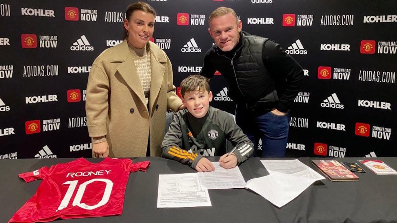 El hijo de Wayne Rooney ficha por la cantera del Manchester United