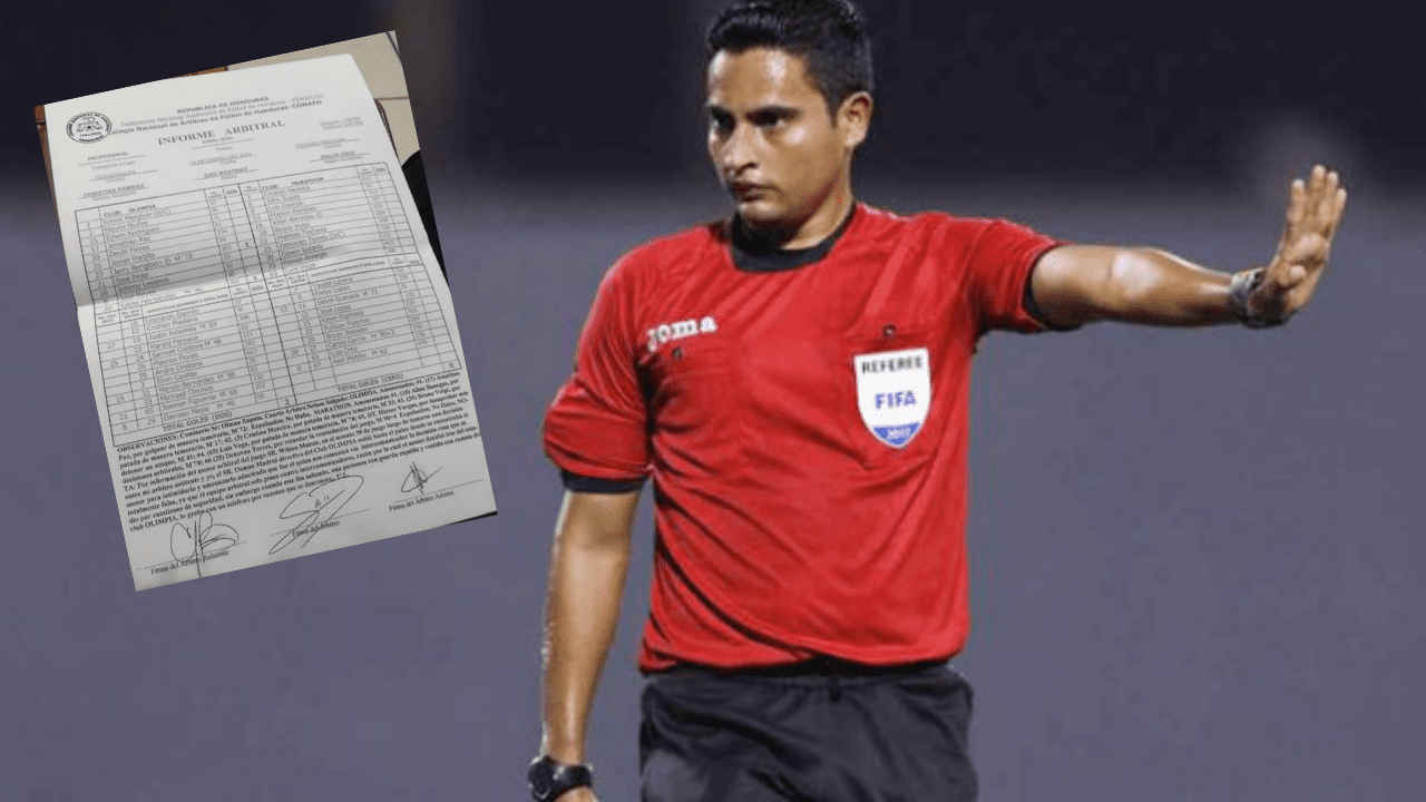 Lo que insertó Said Martínez en el acta arbitral tras el juego entre Olimpia y Marathón