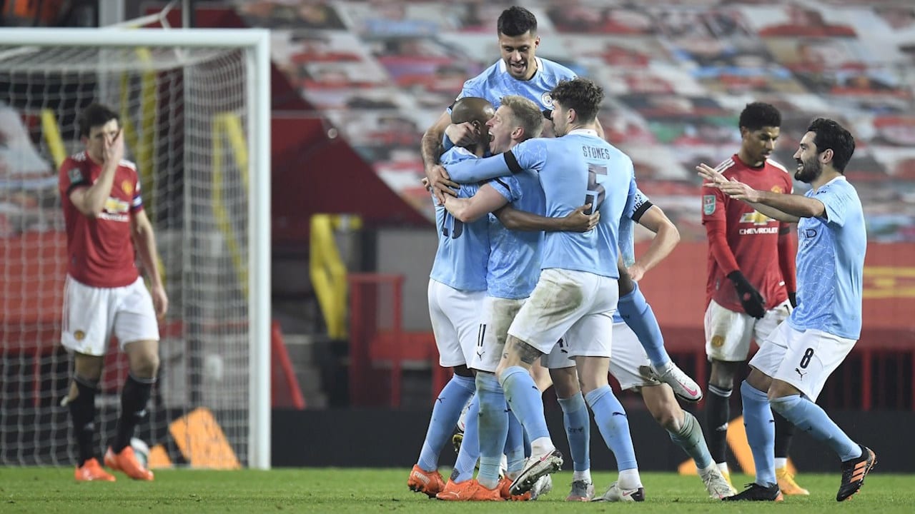 Manchester City vence al United y se mete a la final de la Copa de la Liga de Inglaterra por cuarta temporada consecutiva