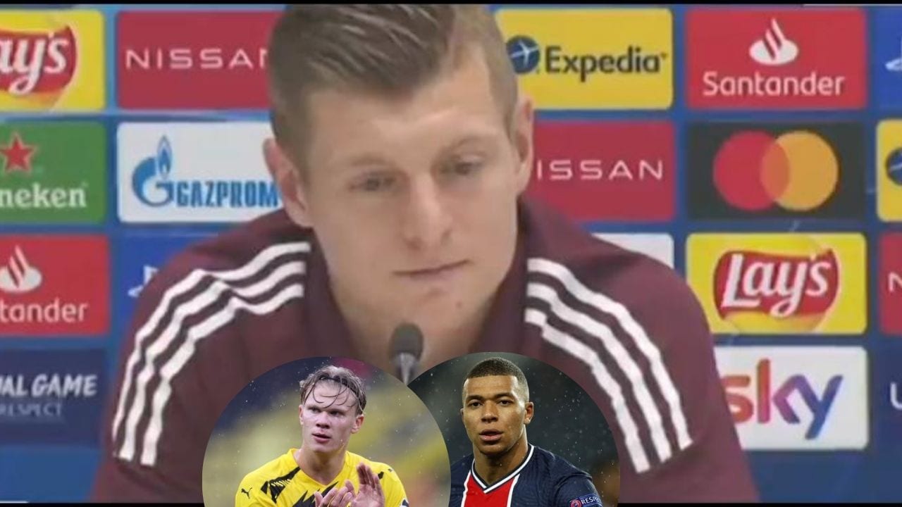 Toni Kroos responde a la prensa sobre si prefiere a Haaland o Mbappé