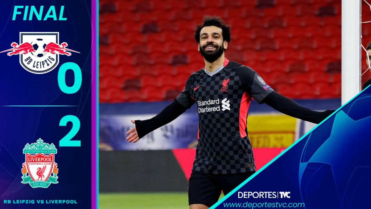 Salah y Mané otorgaron triunfo al Liverpool y obligan al Leipzig a ganar en Anfield