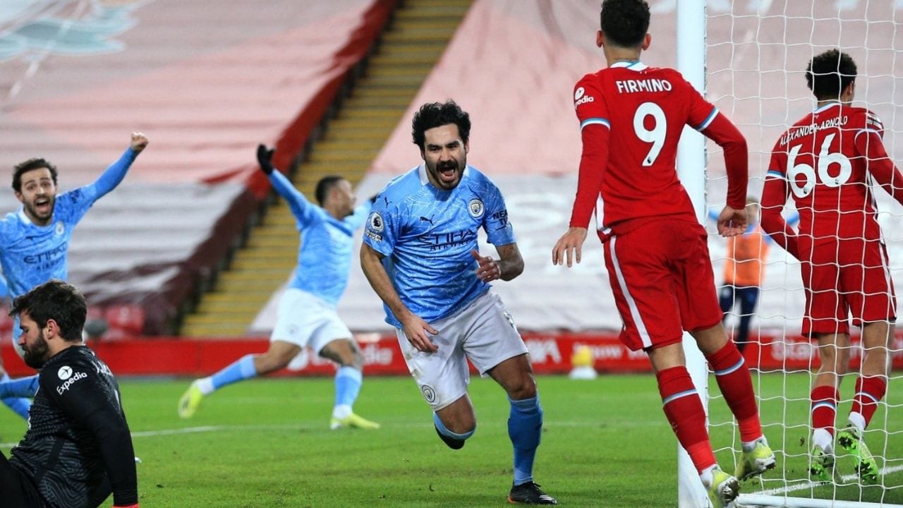 Manchester City goleó al Liverpool y aumenta su ventaja en el liderato de la Premier