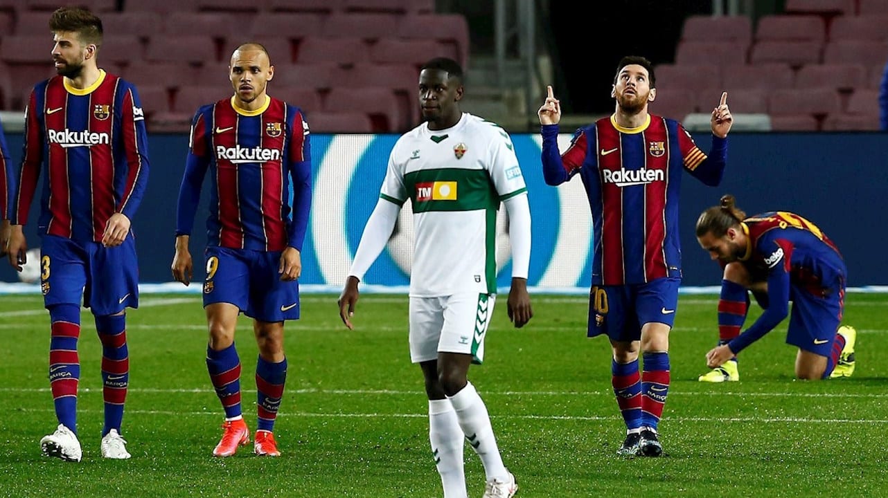 Con doblete de Messi, Barcelona vence al Elche y recupera terreno en LaLiga