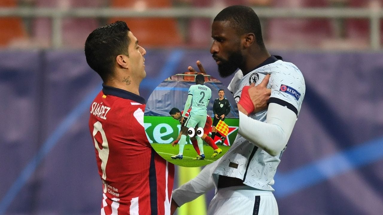 Luis Suárez es acusado en Inglaterra de pellizcar a Antonio Rüdiger