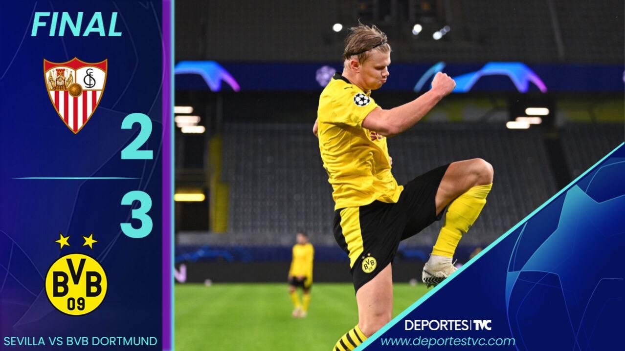 Haaland orientó la victoria del Dortmund sobre el Sevilla en su visita a España