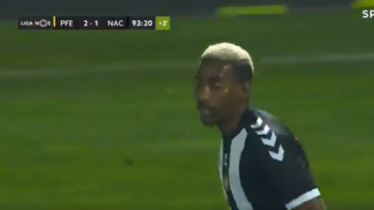 Bryan Róchez anotó en derrota del Nacional ante el Pacos de Ferreira en Portugal