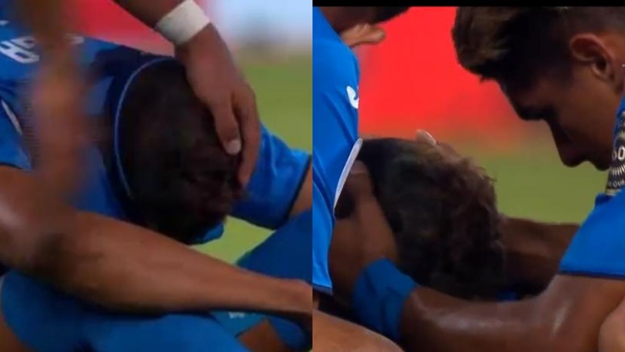 Kervin Arriaga y el llanto al final del partido al saber que no estará ante Estados Unidos