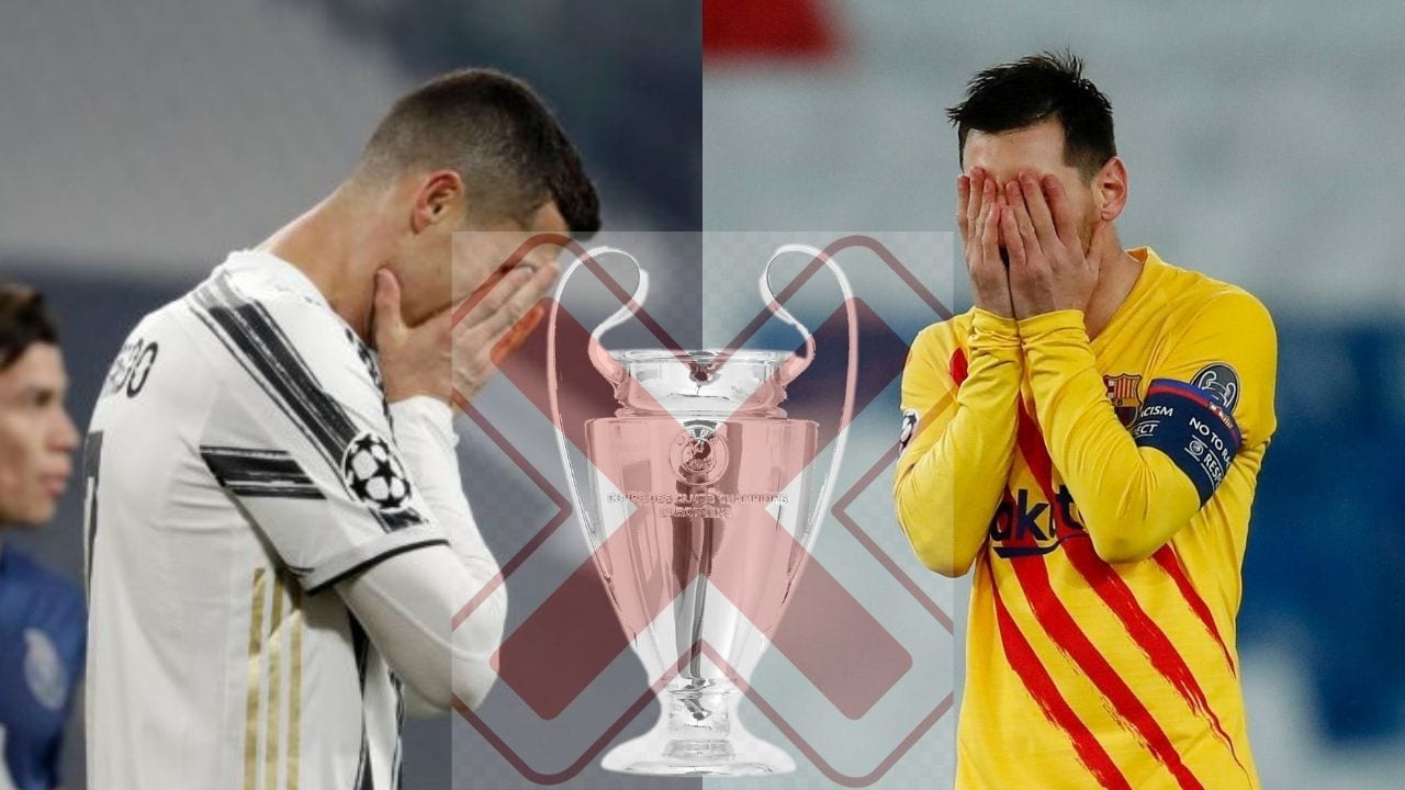 Los números que confirman el declive de Cristiano Ronaldo y Messi en Champions League