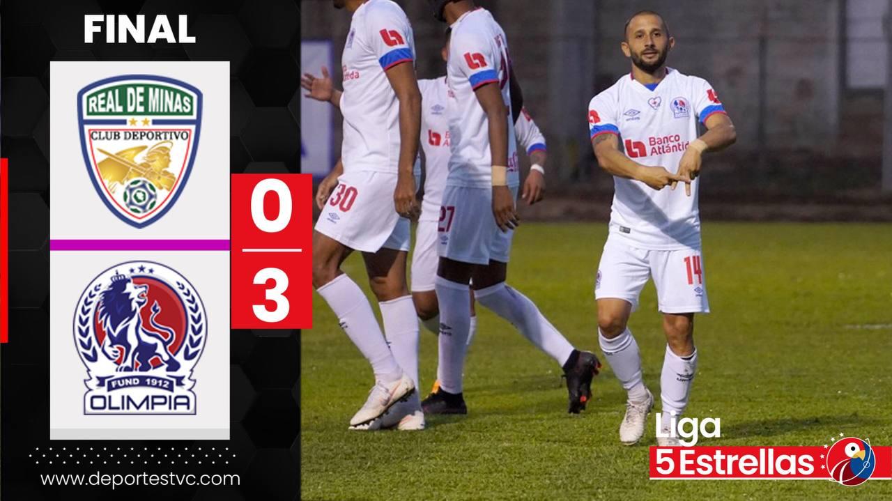 Olimpia goleó al Real de Minas y sigue afianzado en lo más alto de la tabla