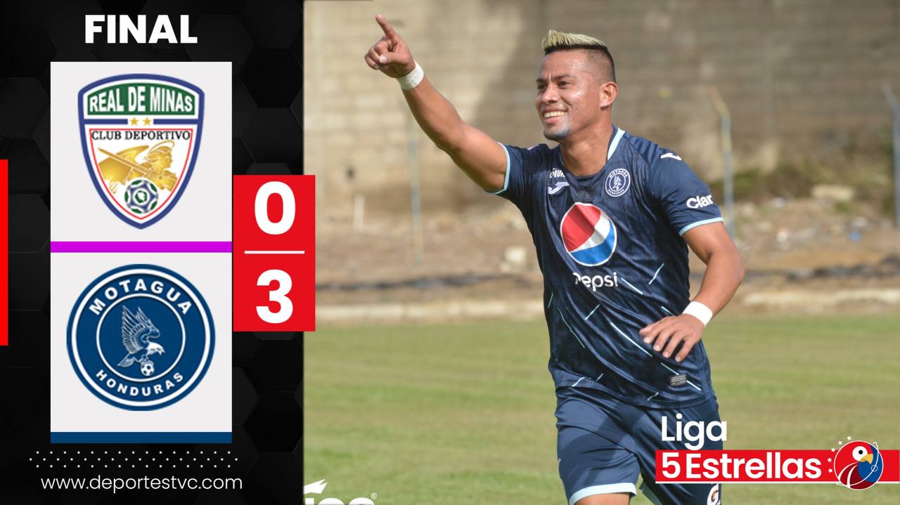¡Sin problemas! Motagua derrota tres goles a cero al Real de Minas y continúa su lucha por el liderato