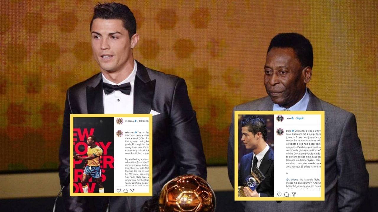 ¡Saludo entre Leyendas! Pelé y Cristiano Ronaldo se llenan de halagos tras romper su récord de goleo histórico