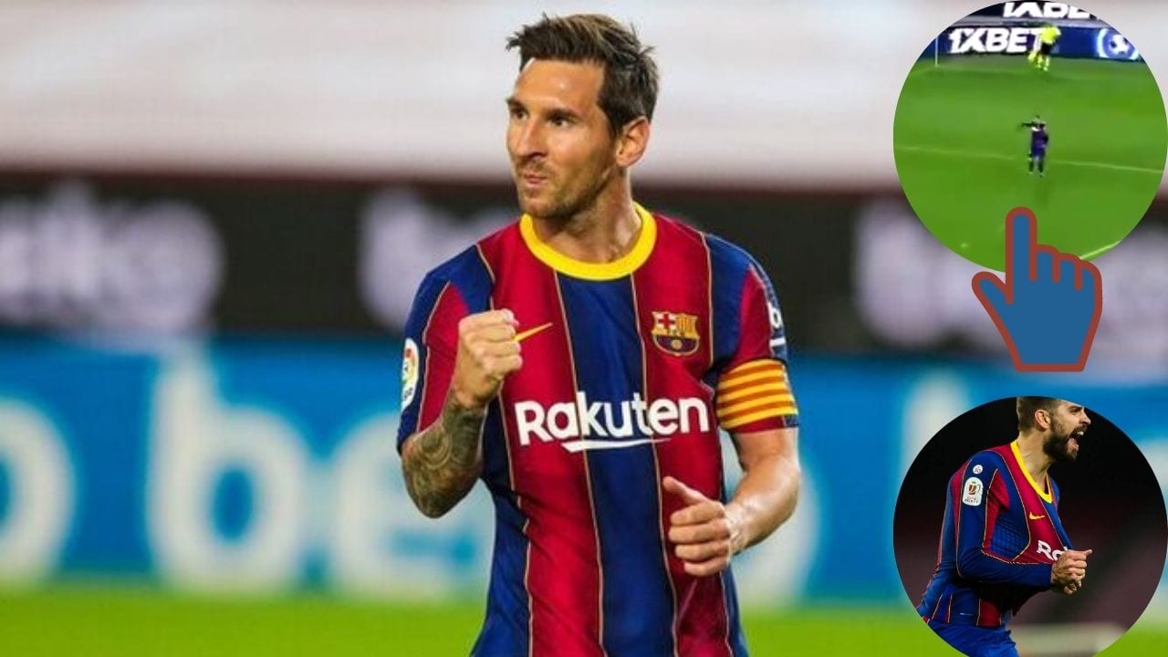 Video: La emotiva reacción de Messi al gol de Piqué viral en redes