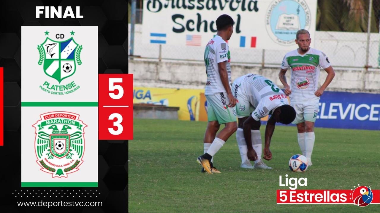 ¡El baile del Tiburón! Platense golea al Marathón y es líder del Norte