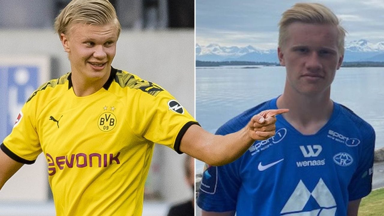 ¿La genética? Albert Braunt, el primo de Erling Haaland que la está rompiendo en Noruega