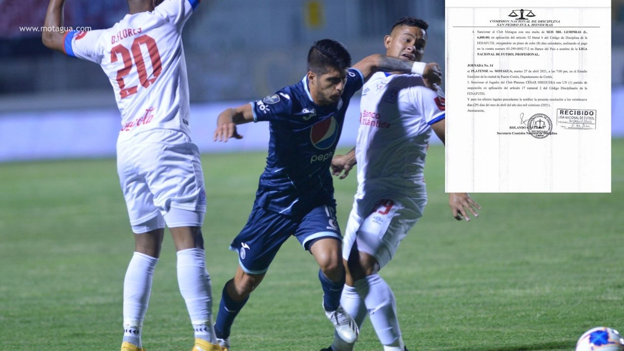 Comisión de Disciplina no perdonó a Motagua y le impone duros castigos