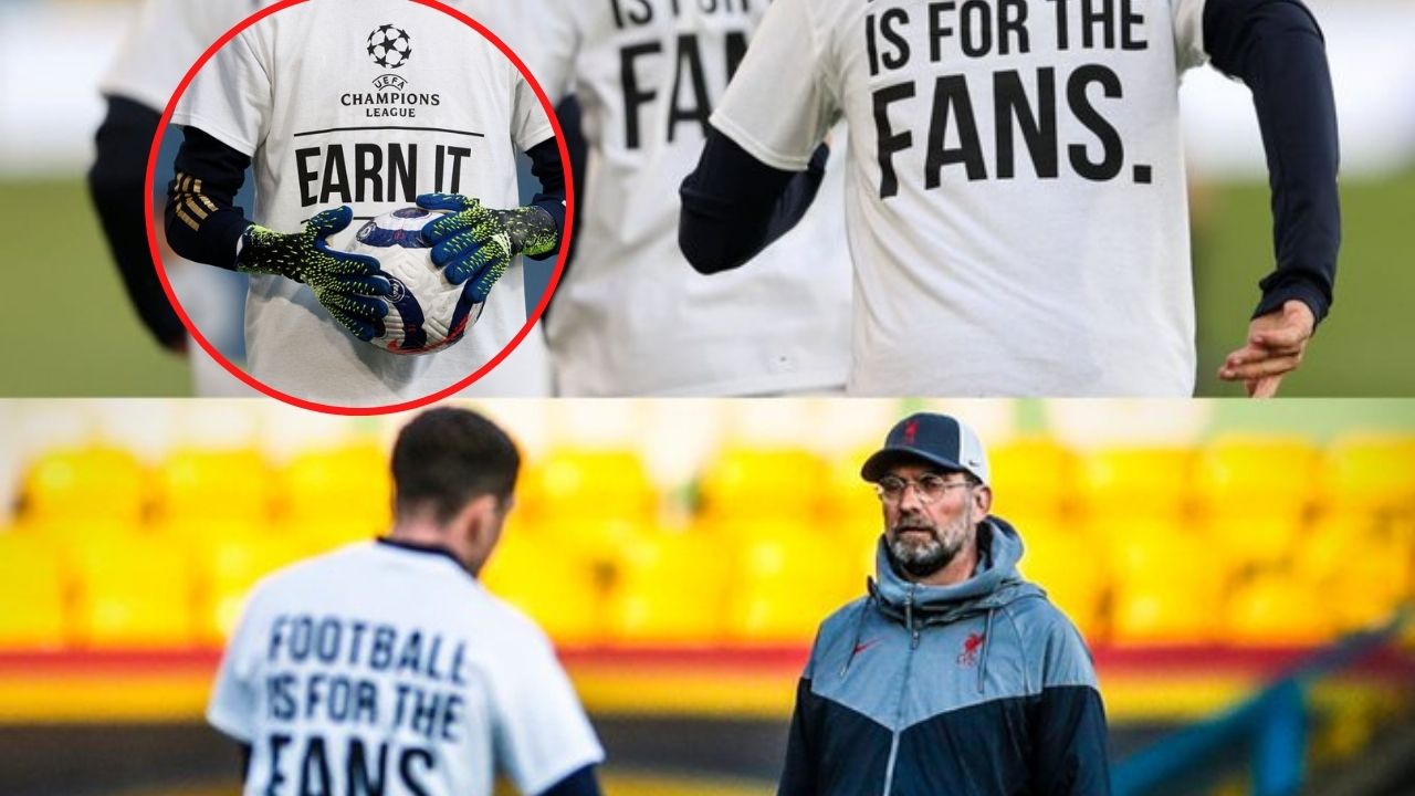Primera protesta oficial contra la Superliga Europea: 'Gánenselo'