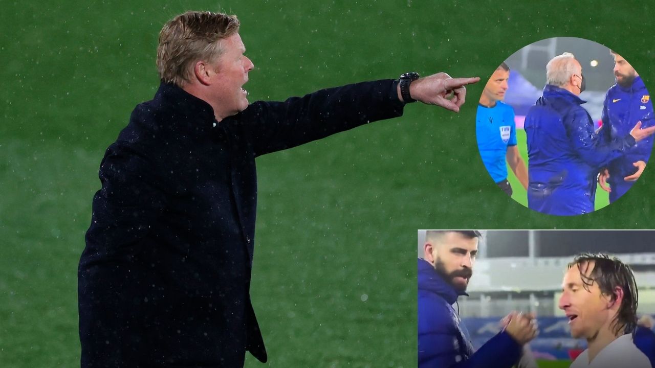Polémica: El berrinche de Koeman y Piqué que acabó en un fuerte encontronazo con Modric