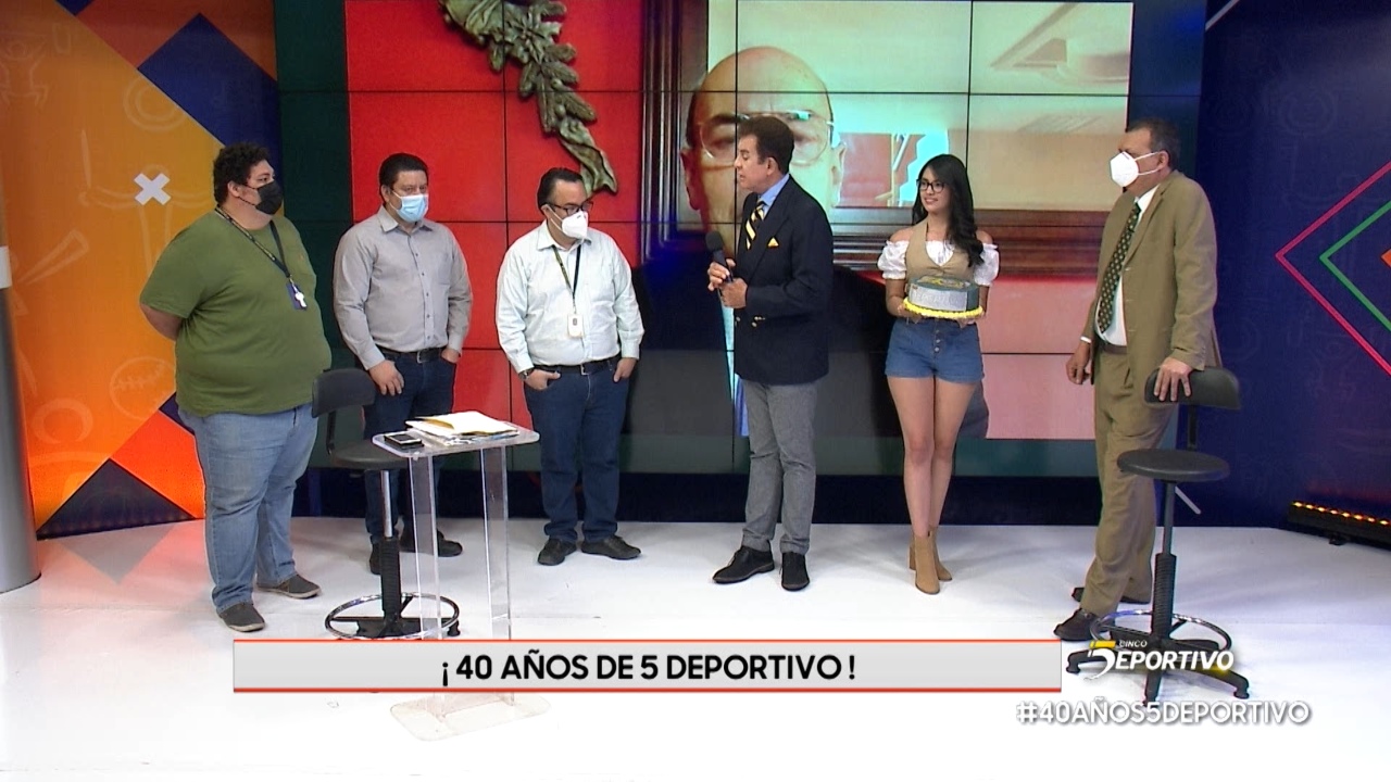 Salvador Nasralla emocionado por la sorpresiva celebración de los 40 años de 5 Deportivo