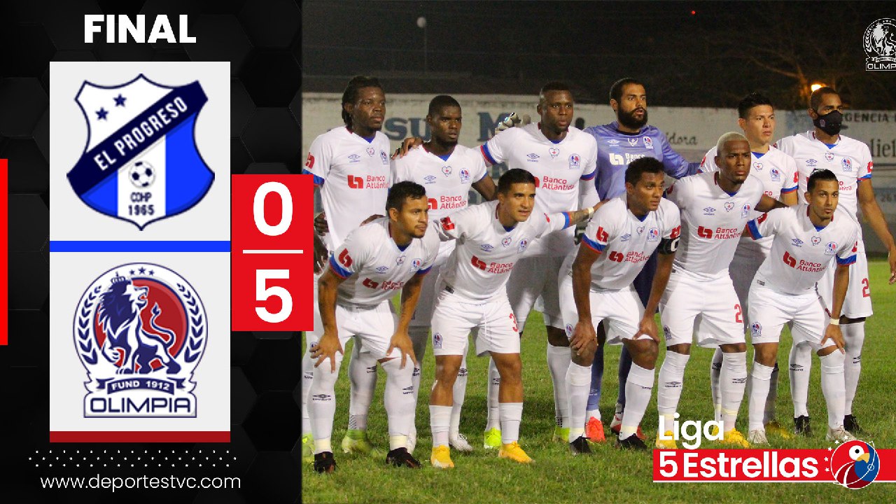 ¡Paseo Merengue! Olimpia golea al Honduras Progreso a domicilio y no suelta el liderato