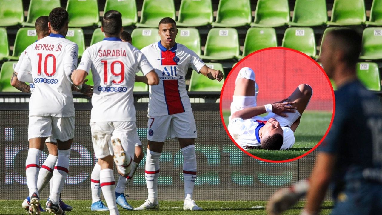 Mbappé marca doblete con PSG, le da el liderato, pero sale lesionado