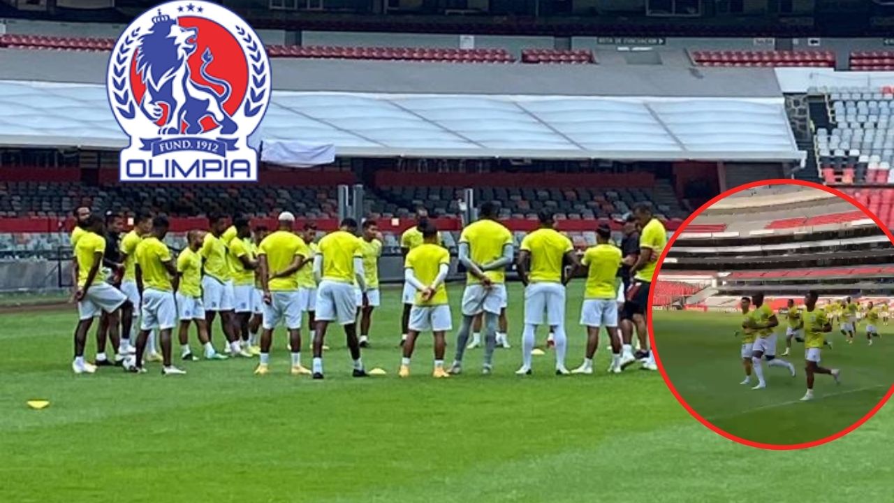 Olimpia ya reconoció el césped del estadio Azteca, lugar que buscará conquistar
