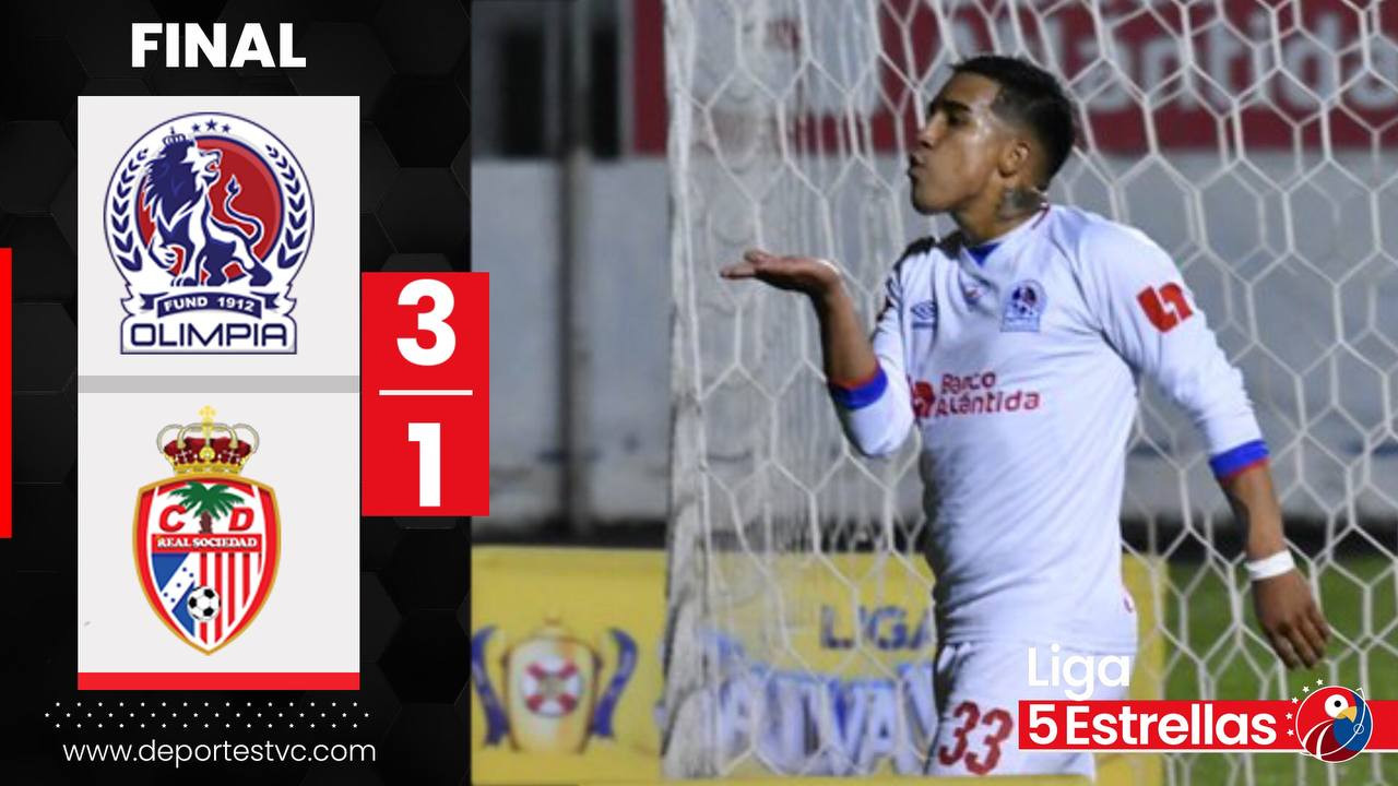 ¡La cima es blanca! Olimpia derrota a la Real Sociedad y es líder solitario de la Zona Centro