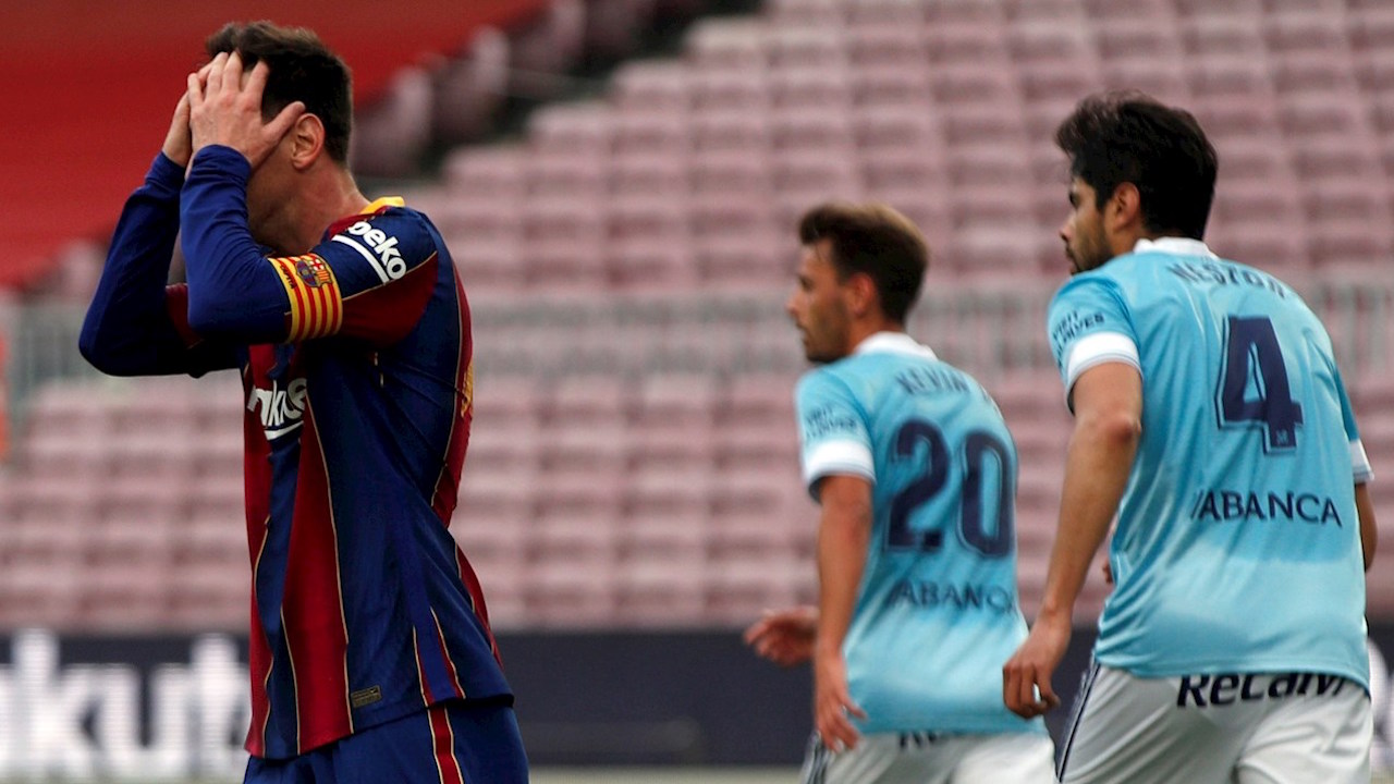 Barcelona cae contra el Celta y se despide de la Liga
