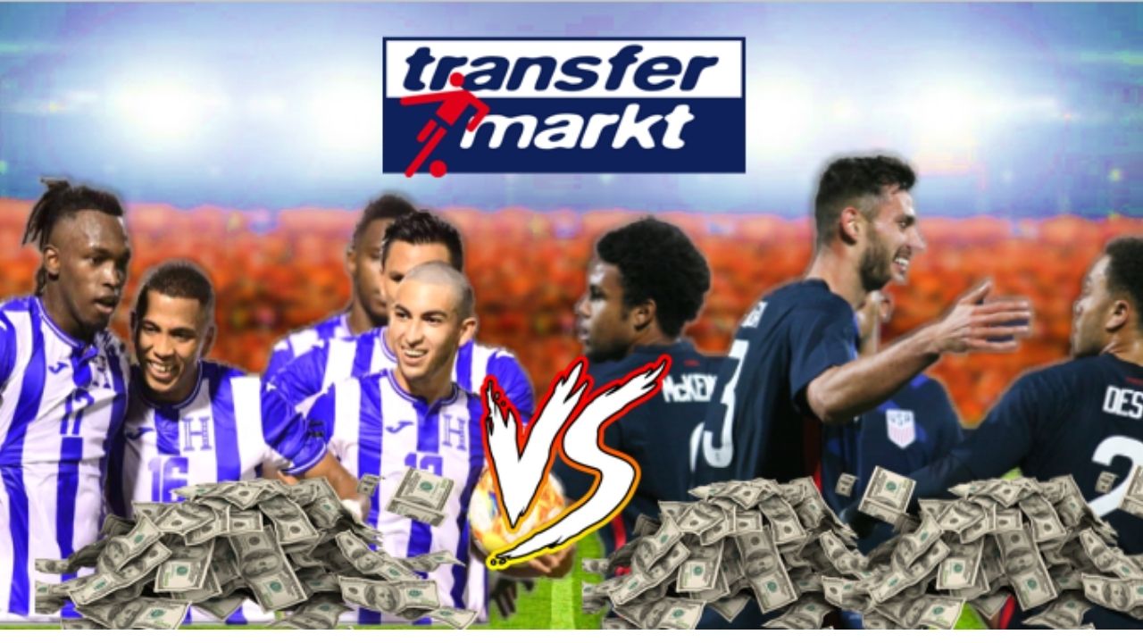La exorbitante diferencia del valor de las plantillas de Honduras y Estados Unidos, según Transfermarkt