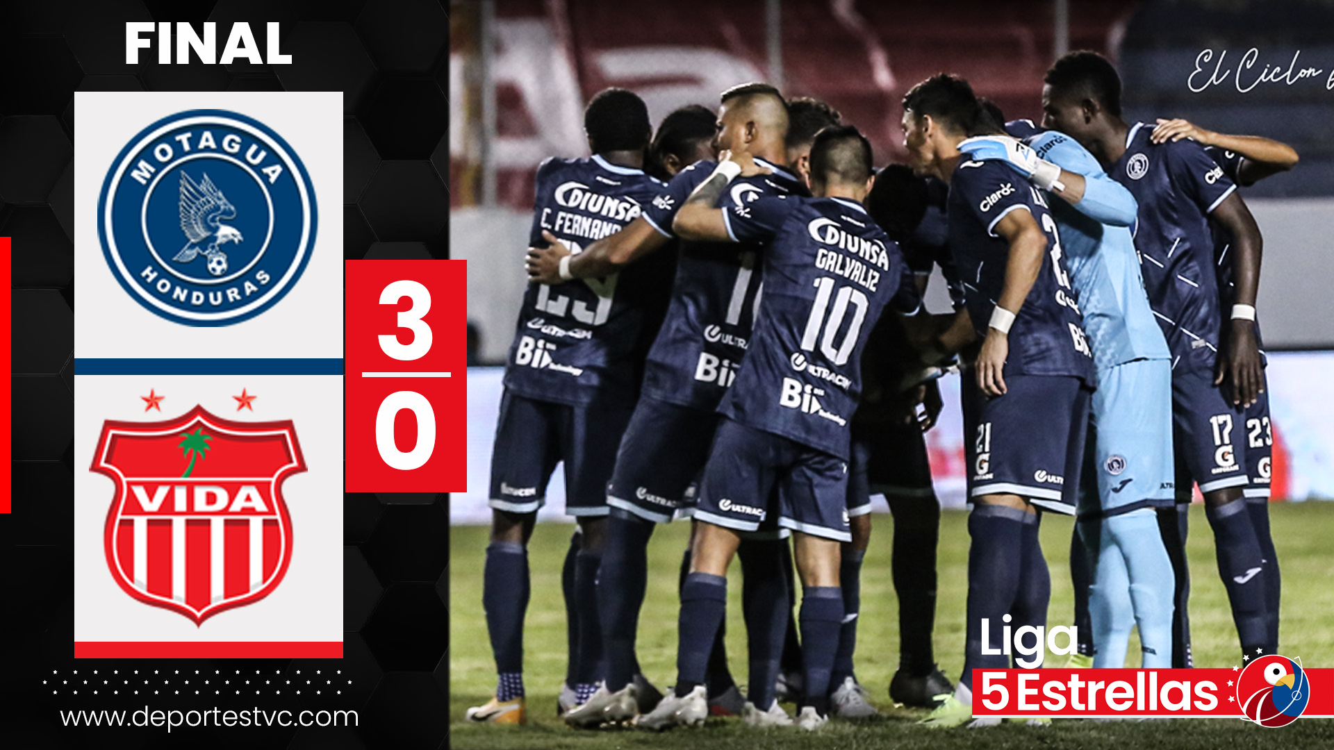 ¡Volando a semifinales! Motagua golea al Vida en un partido bastante aguerrido