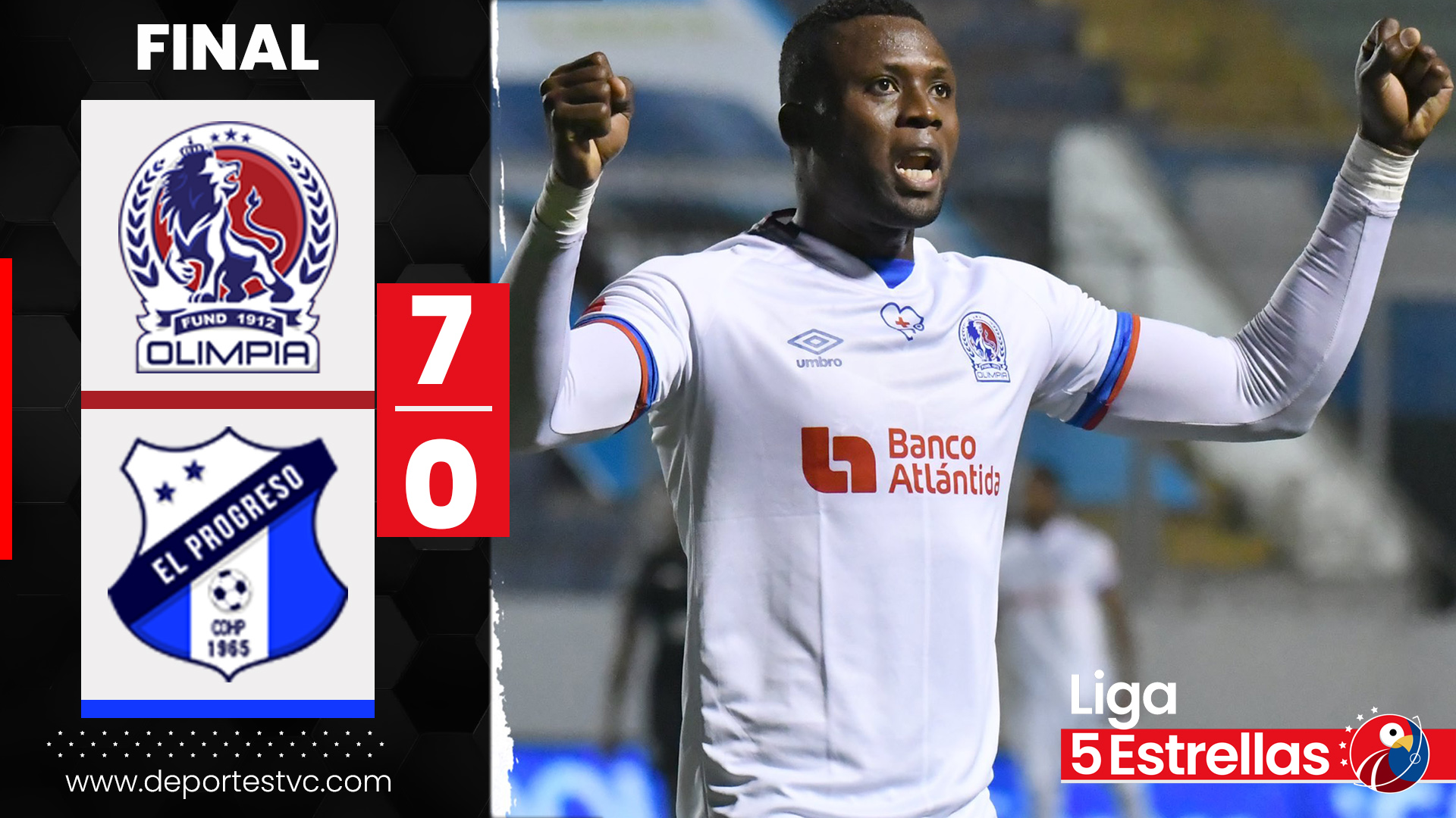¡La furia del León! Olimpia humilla al Honduras Progreso y se acerca al tricampeonato