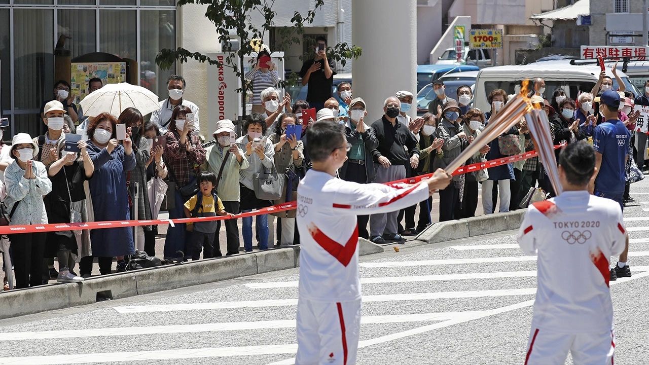 Empleados de salud protestaron en contra de los Juegos Olímpicos en Tokio