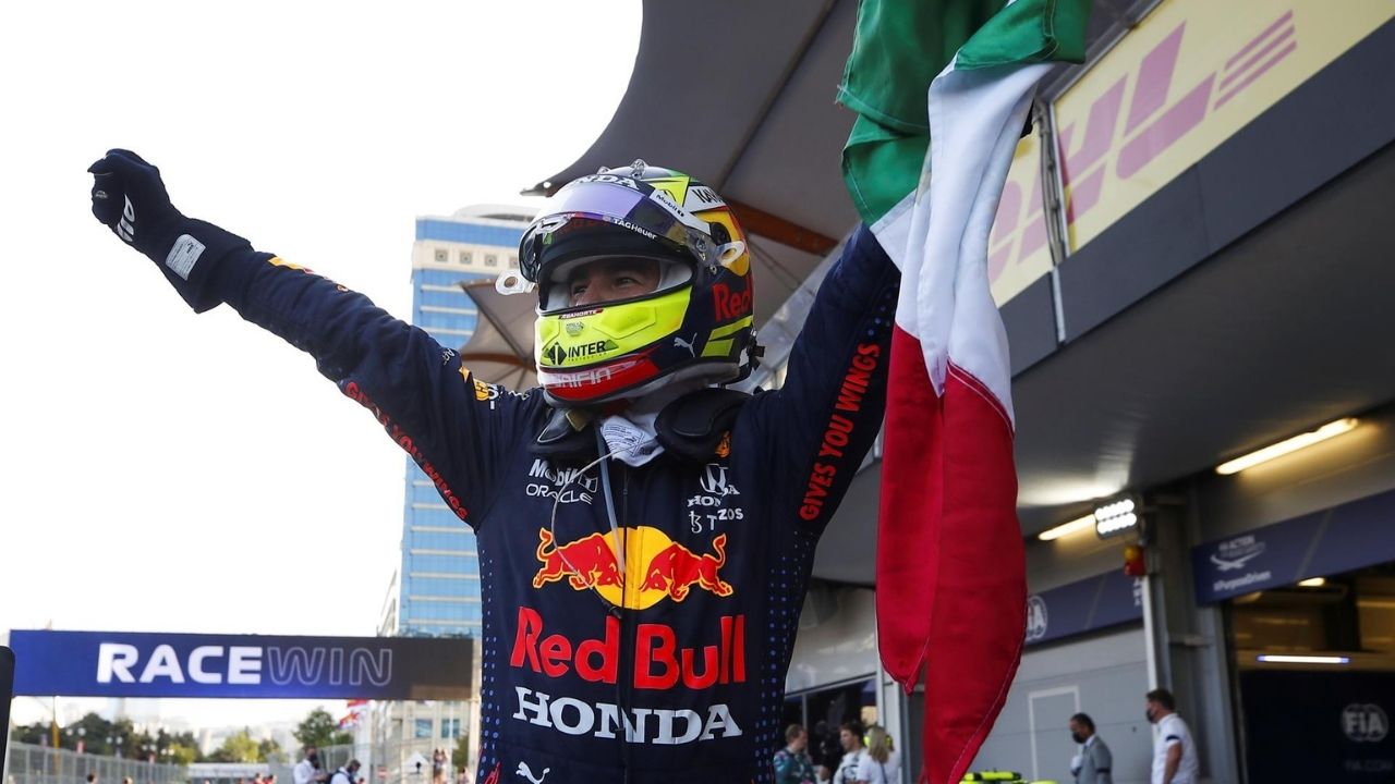 'Checo' Pérez ganó el Gran Premio de Azerbaiyán y pone en el podio a México