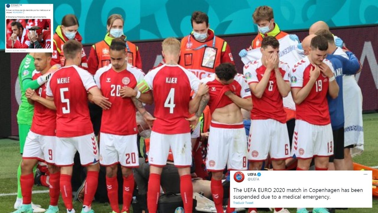 Así reaccionó el mundo deportivo tras paro cardiorespiratorio de Eriksen en la Eurocopa